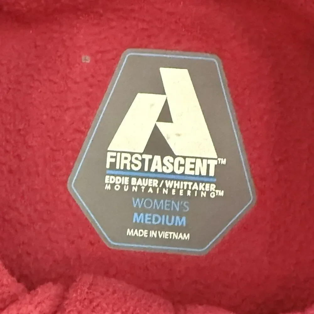Eddiue Bauer Sweater Women Medium First Ascent Fleece 1/4 Zip Whitaker Mountain